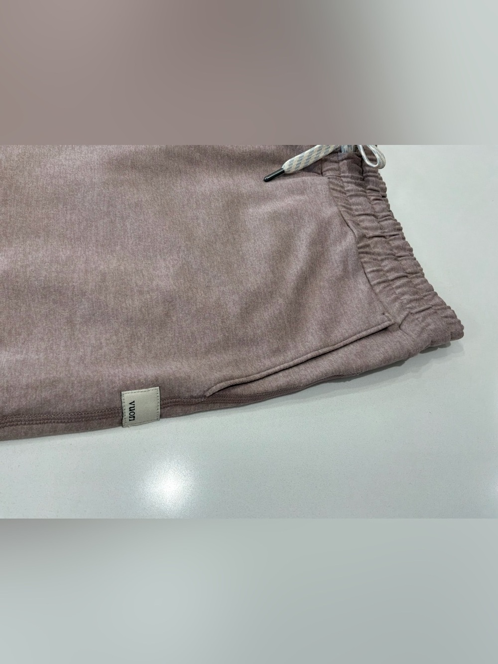 NWOT Vuori Performance Jogger Women’s Small S Heathered Mauve Pink Drawstring - Picture 4 of 6